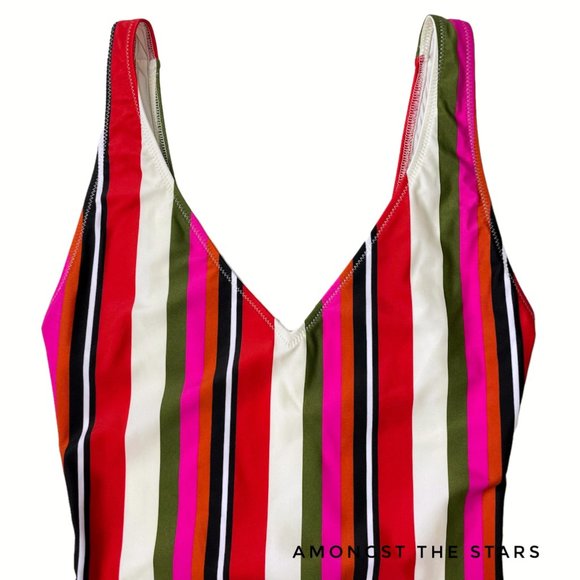 Solid & Striped Michelle Watermelon Striped One Piece Bathing Suit - Picture 6 of 12